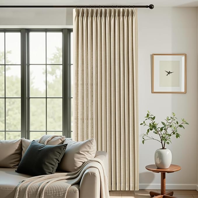 IVAPUPU Pinch Pleated Curtains 90 Inch Length 2 Panels - Image 2