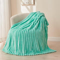 NEWCOSPLAY Super Soft Twin Blanket Aqua Premium Silky Flannel Fleece 3D Ribbed by NEWCOSPLAY