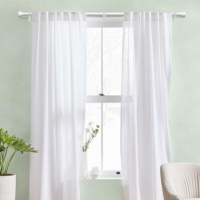 IFELS Heavy Duty Curtain Rods for Windows 28 to 48 Inch, 1 Inch Adjustable - Image 2