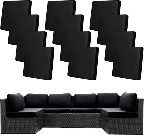 12 Pcs Stretch Patio Cushion Covers, Outdoor Couch Covers Replacement, Outdoor by BIETYONE