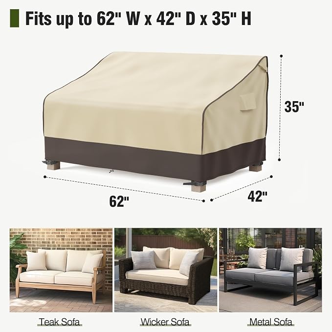 MR.COVER Outdoor Couch Cover Waterproof, Patio Furniture Covers - Image 7