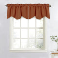 NICETOWN Burnt Orange Valances for Windows, Rod Pocket Scalloped Valances for by NICETOWN