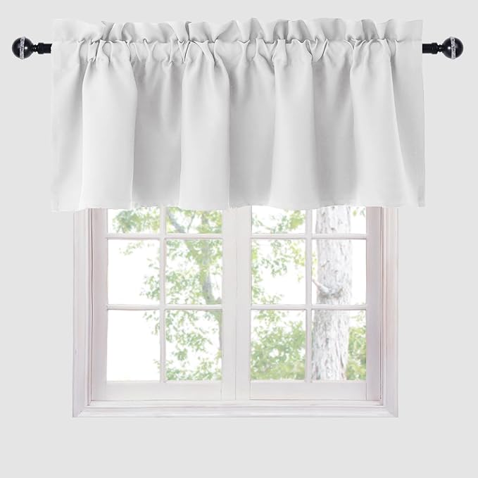 Hiasan Valance Curtains for Kitchen Rod Pocket Room Darkening Window Curtain - Image 8