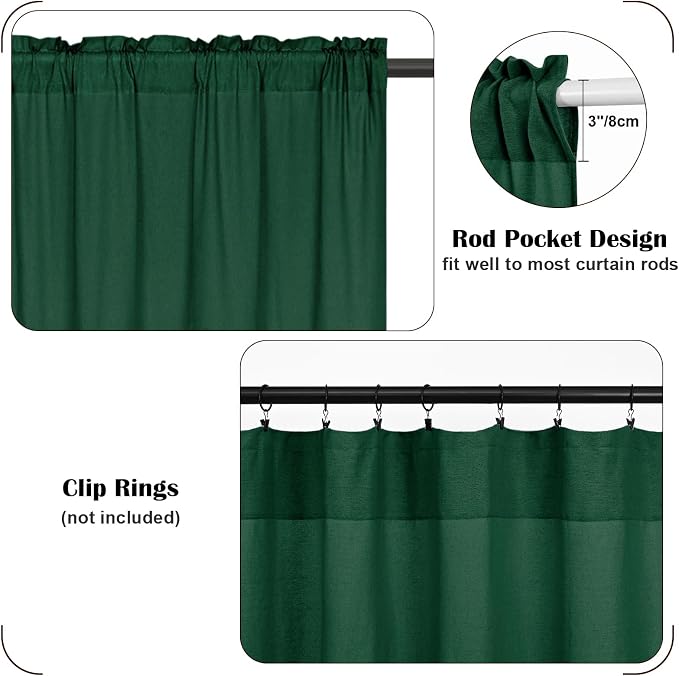 FRAMICS Farmhouse Cotton Linen Curtains - Image 5