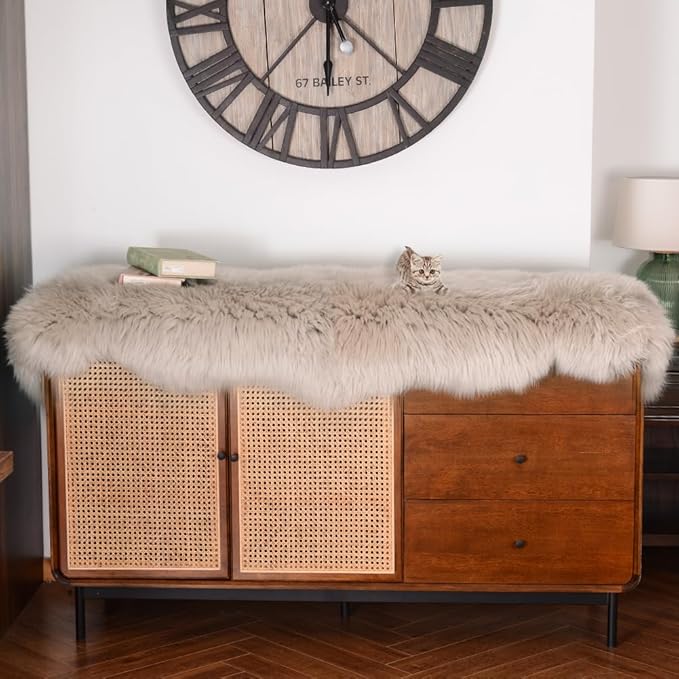 IRIWOOL Premium Genuine Fur Sheepskin Rug Real Australia Sheepskin Natural - Image 2