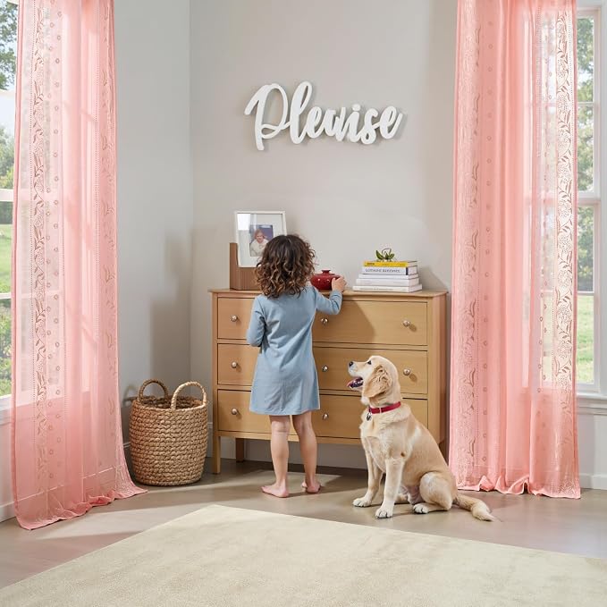 jinchan Winslow Sheer Curtains 96 Inch - Image 5