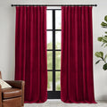 RYB HOME Red Velvet Curtains 84 inches- Room Darkening Curtains Heavy Duty by RYBHOME