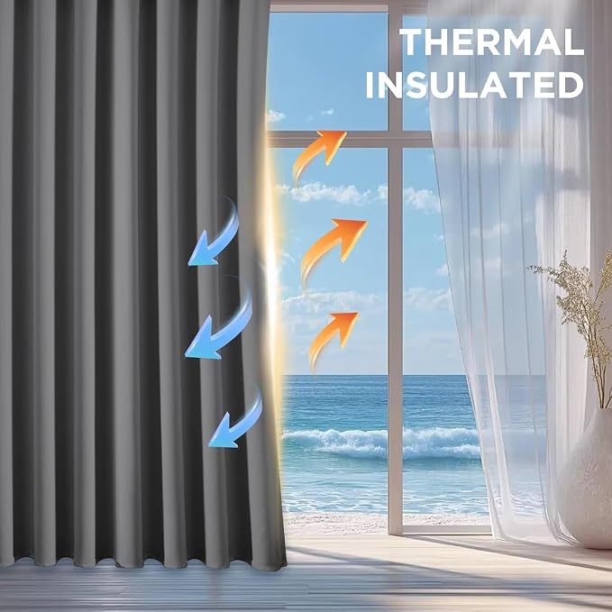 Joydeco Blackout Curtains 84 Inch Length 2 Panels Set, Thermal Insulated Long - Image 6