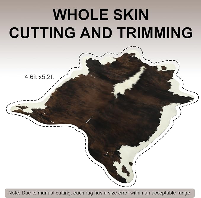 BENRON Premium Cowhide Rug, Faux Cow Hide Rugs - Image 7