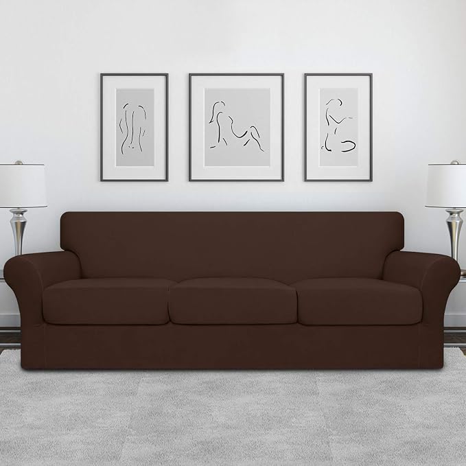 Easy-Going 4 Pieces Oversized Stretch Soft Couch Cover - Image 2
