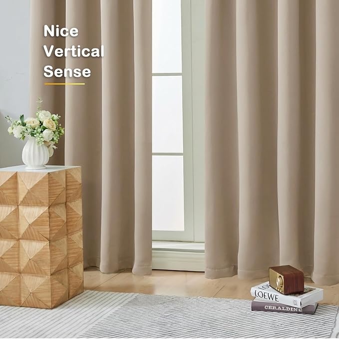OVZME Blackout Curtains for Bedroom 54 Inches Long 2 Panels, Modern Window - Image 9