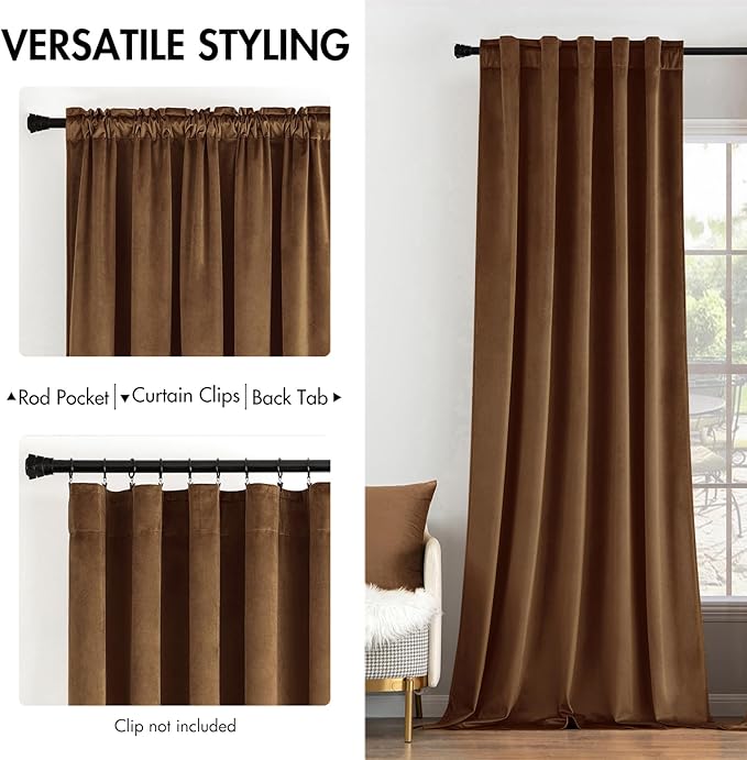 MIULEE Velvet Curtains 96 inches - Image 2