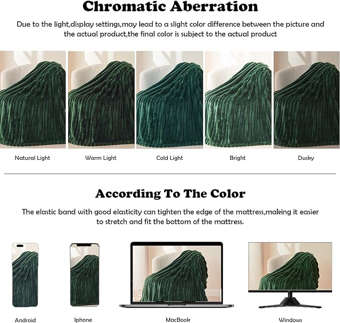 NEWCOSPLAY Super Soft Throw Blanket Dark Green Premium Silky Flannel Fleece 3D - Image 6