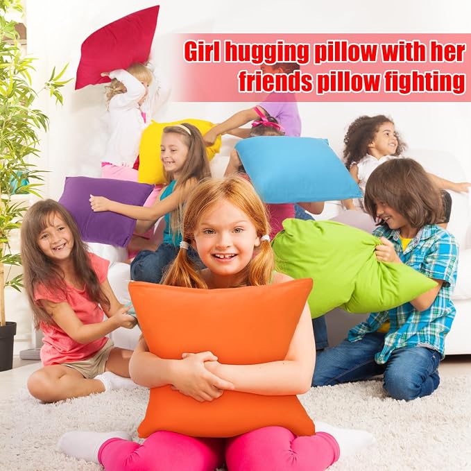 Preboun 8 Pcs 16 x 16 Inch Fresh Colors Decorative Throw Pillow Covers Mixed - Image 5
