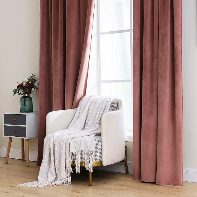 MIULEE Velvet Curtains 96 inches 2 Panels - Image 7