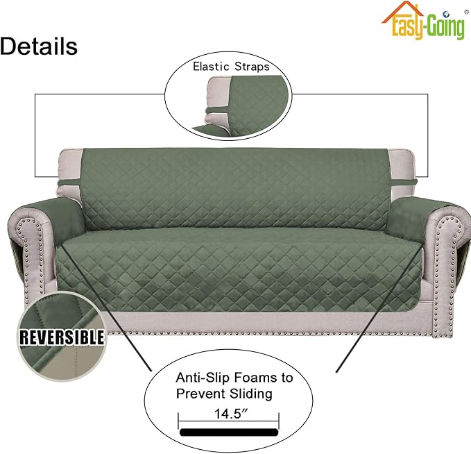Easy-Going Reversible Loveseat Couch Cover - Image 3