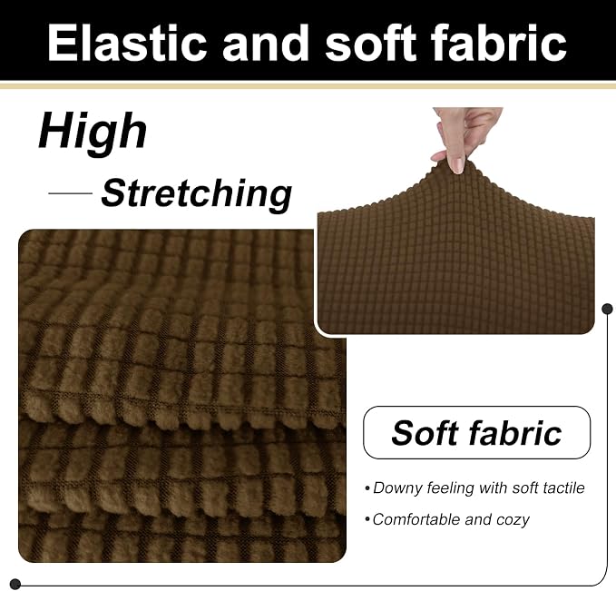 U-NICE HOME 4 Pieces Stretch Couch Cover Sofa Cover Washable Sofa Slipcover - Image 6