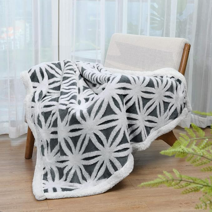 LOMAO Sherpa Fleece Blanket for Mom Cozy Soft Throw Blanket for Women Men - Image 2