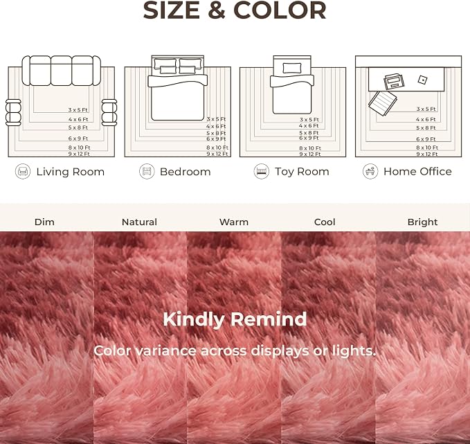 Litanika 3x5 Fluffy Shag Faux Fur Area Rug - Image 8