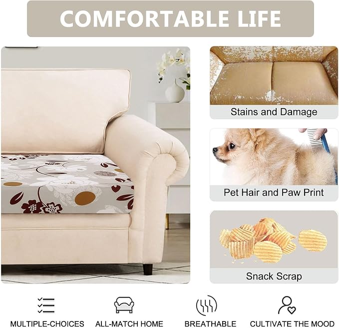 SearchI Stretch Printed Sofa Couch Cushion Covers Replacement Chair Cushion - Image 4