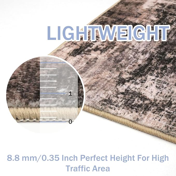 IOHOUZE Abstract Runner Rug 3x8 Ft Washable Runners - Image 4