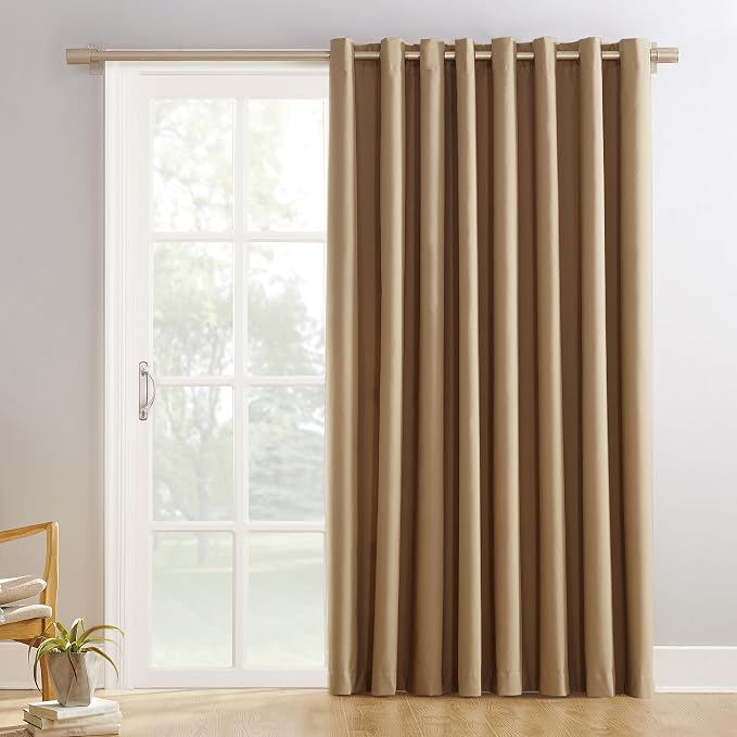 Sun Zero Easton Extra-Wide Blackout Grommet Sliding Patio Door Curtain Panel by SunZero%E2%84%A2