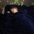 NEWCOSPLAY Super Soft King Blanket Dark Navy Premium Silky Flannel Fleece 3D by NEWCOSPLAY