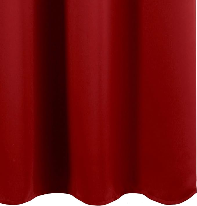 LEMOMO Red Blackout Curtains 34 x 84 Inch Length/Set of 2 Curtain - Image 9