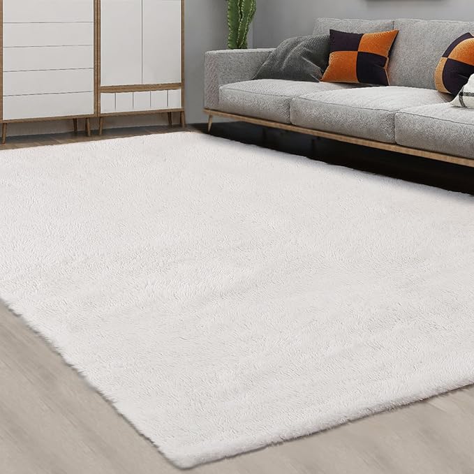 CAROMIO 10x13 Fluffy Area Rugs Extra Large Plush and Thick Faux Fur Shag Rug by CAROMIO