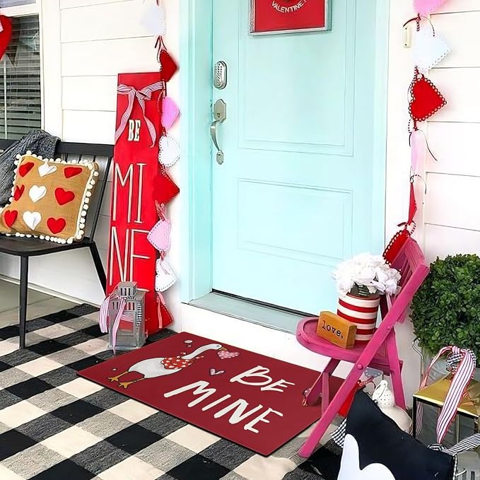 Valentines Day Door Mat, Entryway Front Porch Valentine's Day Welcome Mat - Image 2