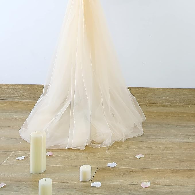 10ft x 15ft Champagne Tulle Backdrop Curtain - Image 7