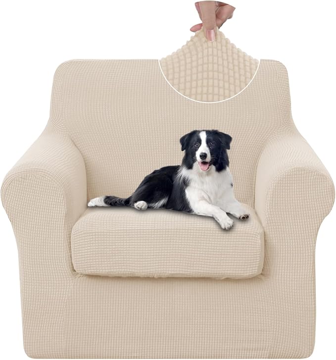 U-NICE HOME 2 Pieces Chair Covers Stretch Couch Cover Sofa Cover Washable Chair by U-NICEHOME