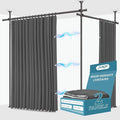 Jilron No-Drill Room Divider Curtains Set: Includes 106" W x 96" L Grey Curtain by JILRON