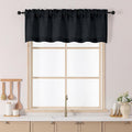 Chyhomenyc Black Valance for Windows, Light Filtering Textured Small Kitchen by Chyhomenyc