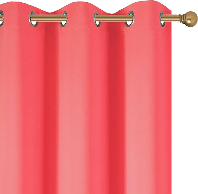 Diraysid Coral Grommet Blackout Curtains - Image 8
