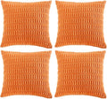 Fancy Homi 4 Packs Orange Fall Decorative Throw Pillow Covers 24x24 Inch by Fancy+Homi