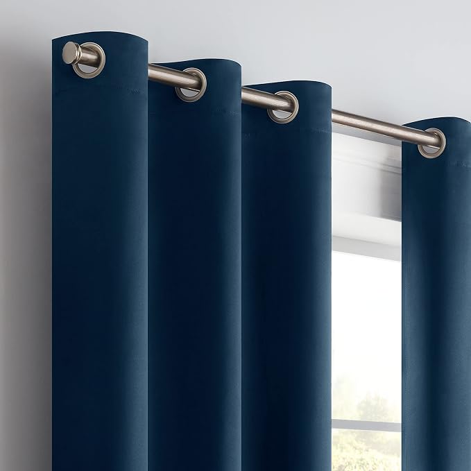 Eclipse Darrell Modern Blackout Thermal Grommet Window Curtains - Image 2