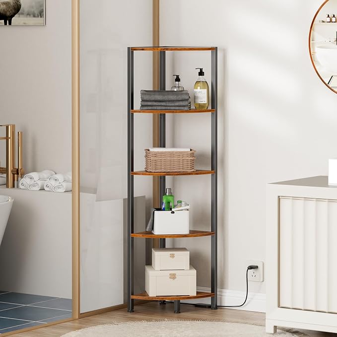 Furnulem 5 Tier Corner Shelf - Image 7
