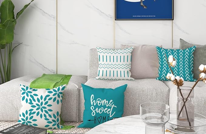 YCOLL Pillow Covers 18x18 Set of 4, Modern Sofa Throw Pillow Cover, Decorative - Image 7