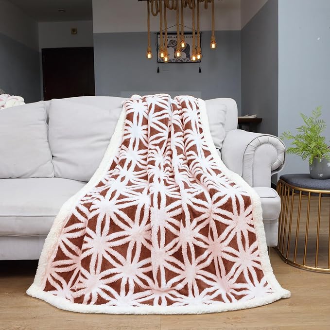 LOMAO Sherpa Fleece Blanket for Mom Cozy Soft Throw Blanket for Women Men - Image 6