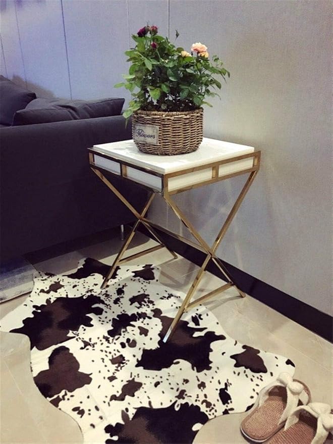 Cut Cow Print Rug 3.6x2.5 Feet Faux Cow Hide Rug Animal Printed Area Rug Nice - Image 8