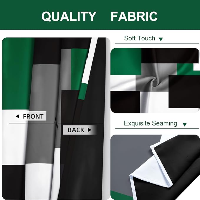 Tyrot Green Blackout Curtains for Bedroom 84 inch Long 2 Panels Set Christmas - Image 6