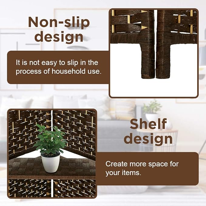 Room Divider 6 Panel Room Screen Divider Folding Portable partition Screen Wood - Image 3
