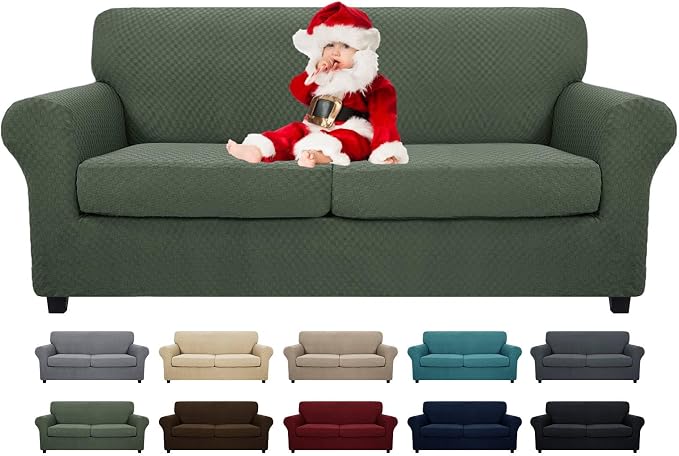 MAXIJIN 3 Piece Stretch Couch Covers by MAXIJIN