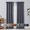 OVZME Charcoal Grey Blackout Curtains by OVZME