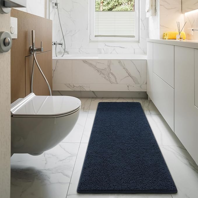 LOCHAS Luxury Bathroom Rug Shaggy Bath Mat 24 x 70 Inch, Washable Non Slip Bath - Image 7