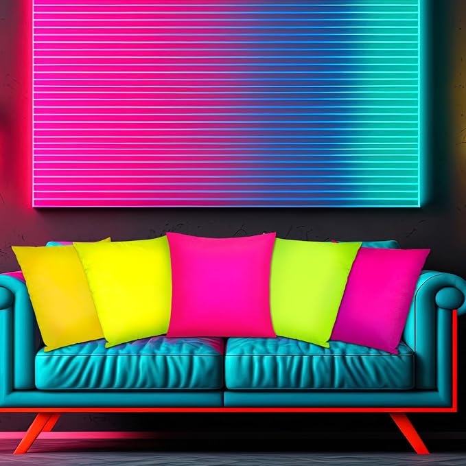 Preboun 8 Pcs 18 x 18 Inch Bright Colors Decorative Throw Pillow Covers Mixed - Image 6