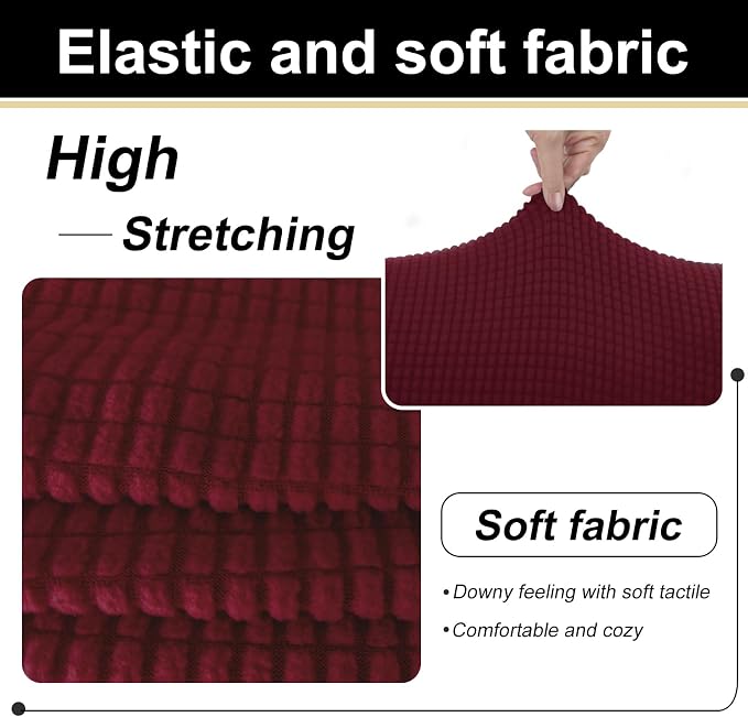 U-NICE HOME 4 Pieces Oversized Stretch Couch Cover Sofa Cover Washable Slipcover - Image 6