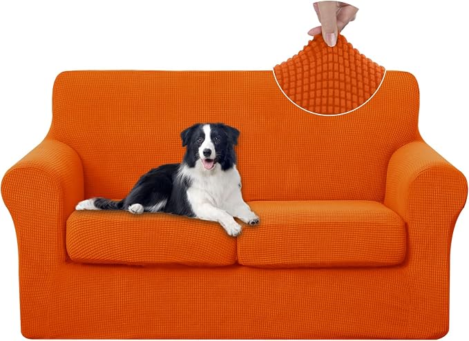 U-NICE HOME 3 Pieces Stretch Loveseat Couch Cover Sofa Cover Washable Sofa by U-NICEHOME