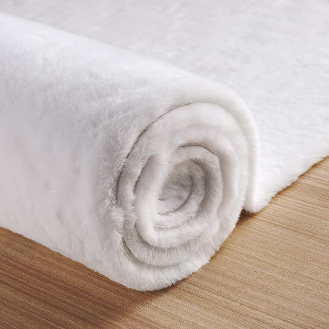 ORINOVA White Faux Fur Rug 5x8 Rugs - Image 8